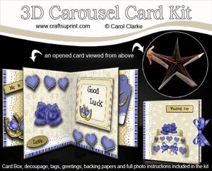 3D Wedding Carousel Card Kit - Photo by BECCY WILTON