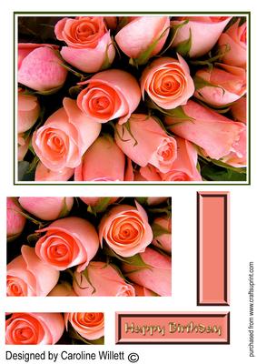 Pink Roses Pyramid - CUP202834_173 | Craftsuprint