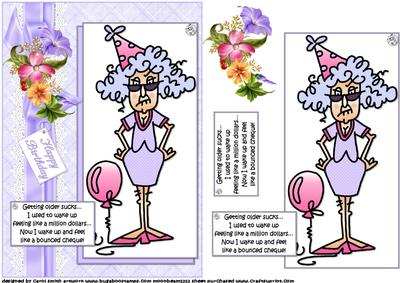 Stella Getting Older Sucks Quick Card - CUP536854_1209 | Craftsuprint