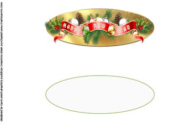 Happy New Year Swag Large Dl Insert - CUP589410_1209 | Craftsuprint