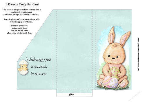 Sweet Easter Small Candy Bar Pocket Card - CUP1177471_80573 | Craftsuprint