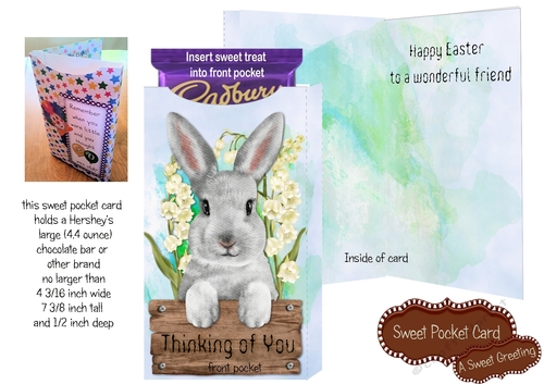 Printable Happy Easter Friendship Pocket Card For Large Candy Bar ...