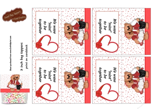 Printable Mint To Be Together 3 inch Treat Bag Topper - CUP1256722 ...