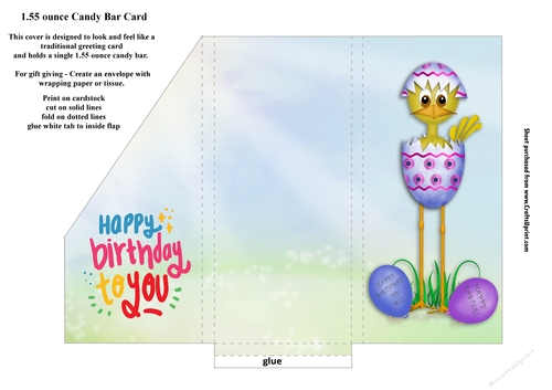 Puffles Easter Birthday Small Chocolate Bar Pocket Card - CUP960110 ...