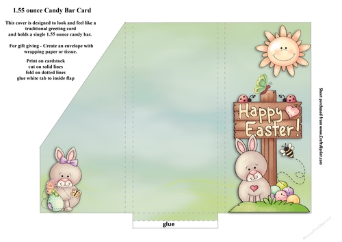 Easter Time Candy Bar Card For 1.55 ounce Candy Bar - CUP961946_80573 ...