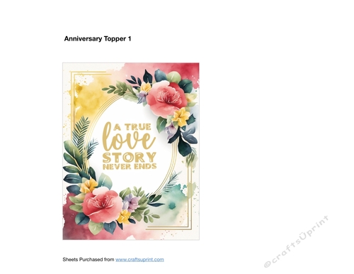 Anniversary Card Topper - CUP1241153_87117 | Craftsuprint