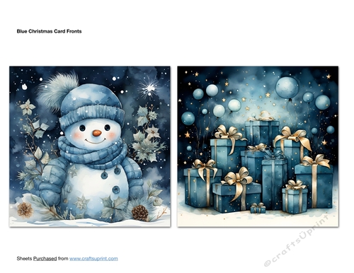 Blue Christmas Card Fronts - CUP1267374_87117 | Craftsuprint