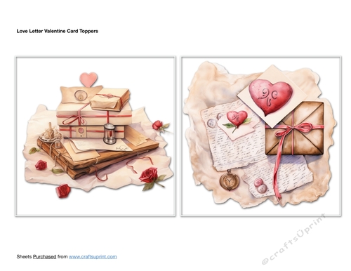 Love Letter Valentine Card Toppers - CUP1273754_87117 | Craftsuprint