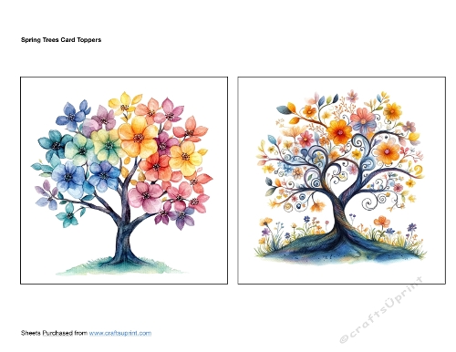 Spring Trees Card Toppers - CUP1366110_87117 | Craftsuprint