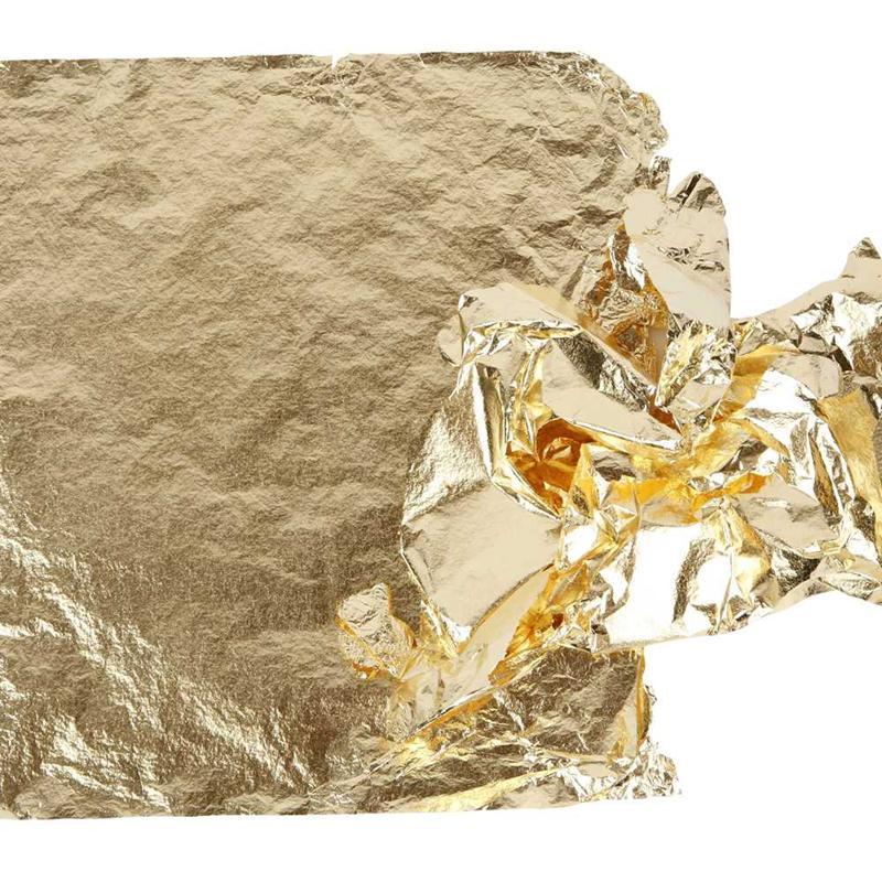 Imitation Metal Leaf, Sheet 16x16 cm, Gold, 25 Sheet CC20481