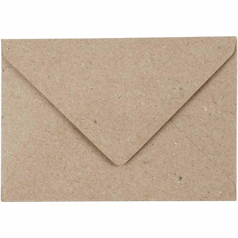 Recycled Envelopes, C7 7,8x11,5 cm, Natural, 50 pc CC20531 Craftsuprint