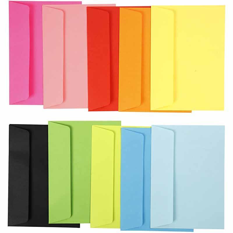 Coloured Envelopes, C6 11,5x16 cm, 100 Asstd CC20620 Craftsuprint