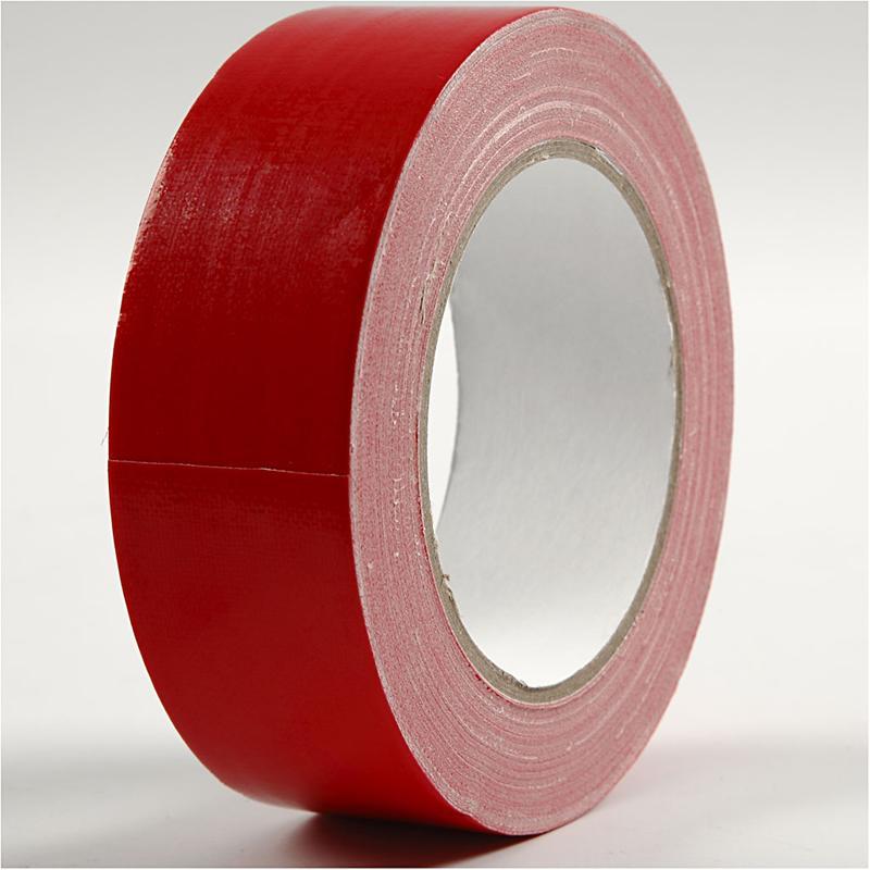Duct Tape, W 38 mm, Red, 25 m CC24644 Craftsuprint