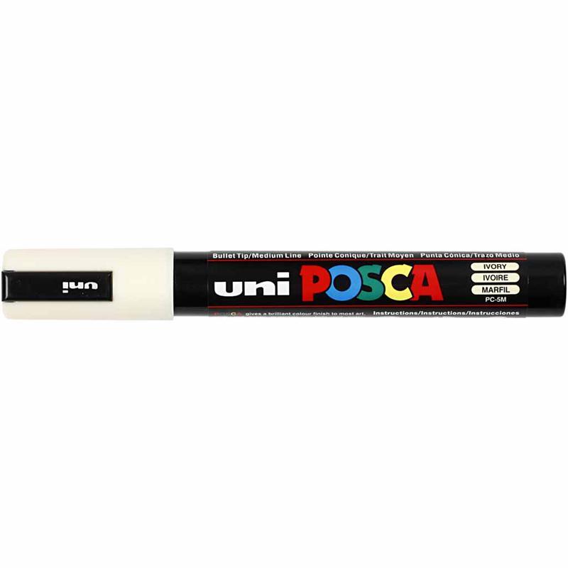 Uni Posca Marker, 1,82,5 mm Line, Ivory, Medium, 1 pc CC276019