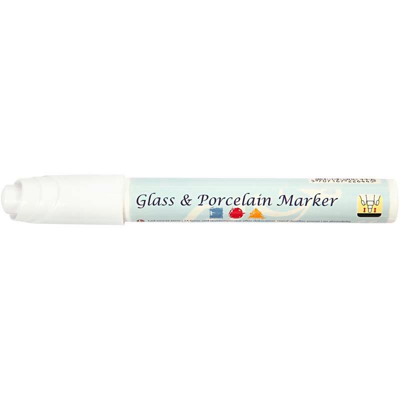 Glass & Porcelain Marker, 5 mm Line, White, 1 pc CC316691 Craftsuprint