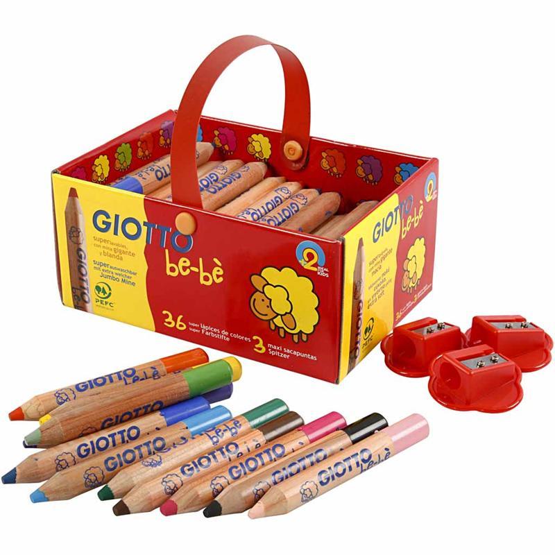 Crayons, Lead 6 mm, 36 Asstd, L 10,5 CC37296 Craftsuprint