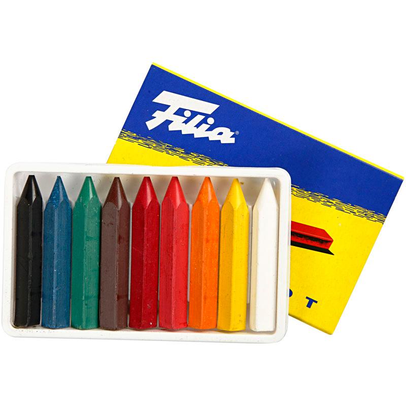 Oil Crayons, Thickness 7x7 mm, 9 Asstd CC38105 Craftsuprint