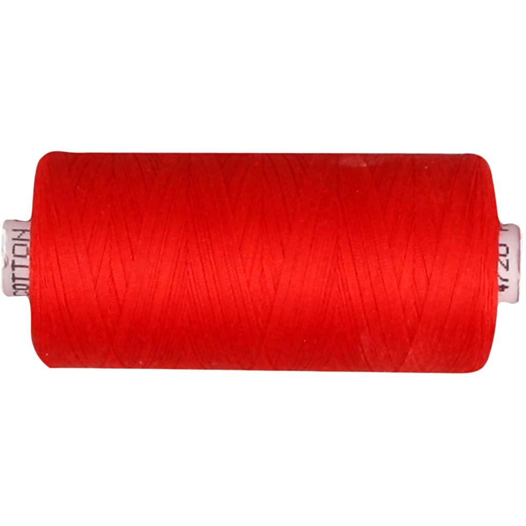 Sewing Thread, Red, Cotton, 1000 m CC41285 Craftsuprint