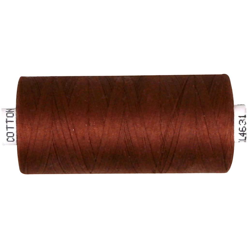 Sewing Thread, Brown, Cotton, 1000 m CC41297 Craftsuprint