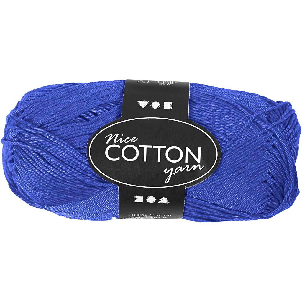 Cotton Yarn, 165 m, Cobalt Blue, 50 g CC421140 Craftsuprint