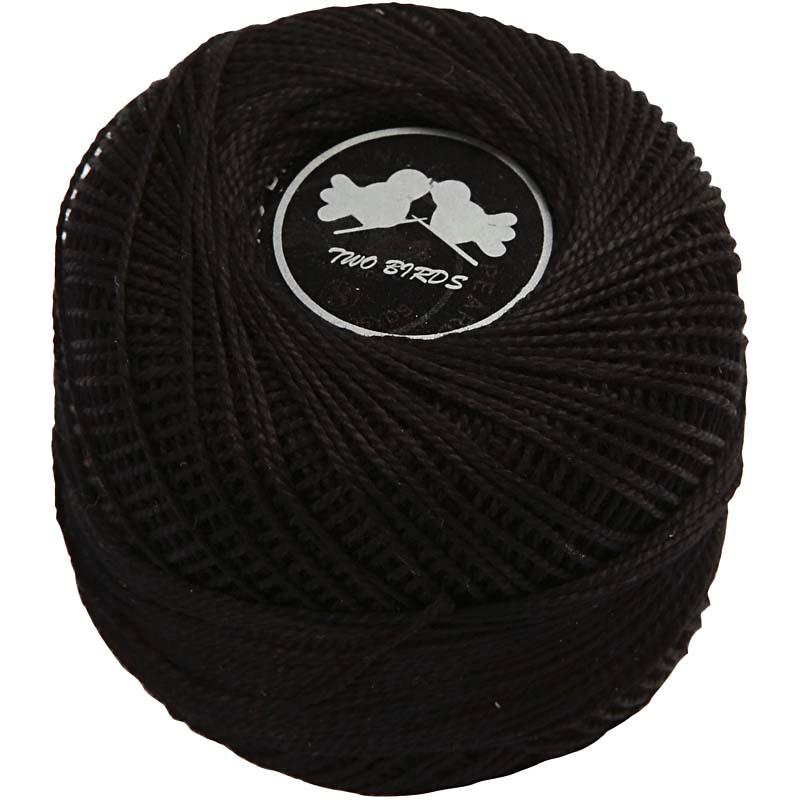 Mercerised Cotton Yarn, Black, 20 g CC42127 Craftsuprint