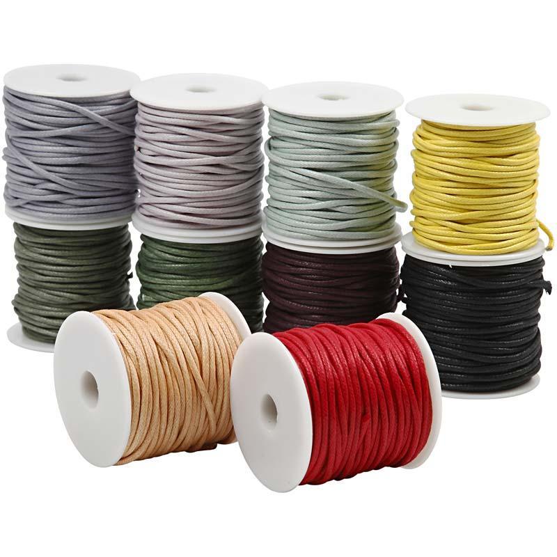 Cotton Cord Assortment, 2 mm, Strong Colours, 10x25 m CC51545