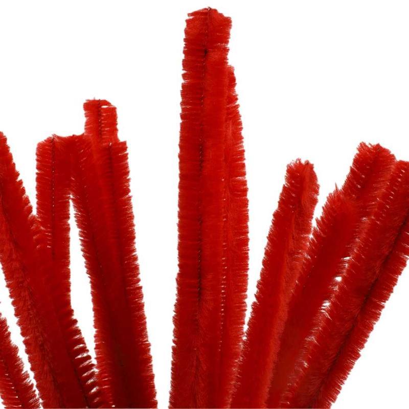 Pipe Cleaners, 15 mm, Red, 15 pc CC51623 Craftsuprint
