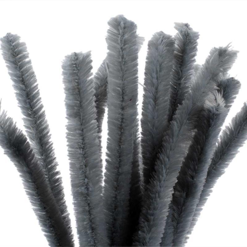 Pipe Cleaners, 15 mm, Grey, 15 pc CC51627 Craftsuprint