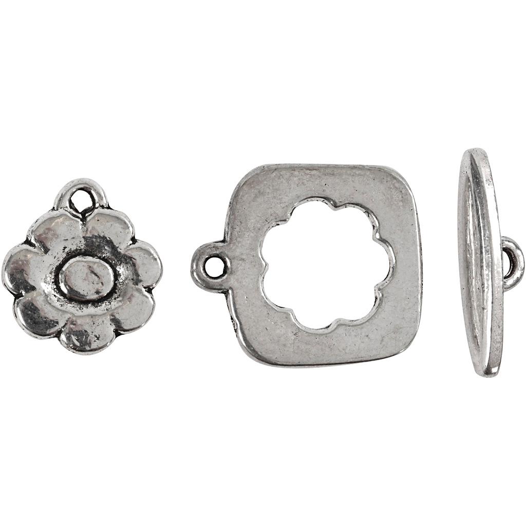Charm Clasp, 1520 mm, Antique Silver, As, 1 Set CC63269 Craftsuprint