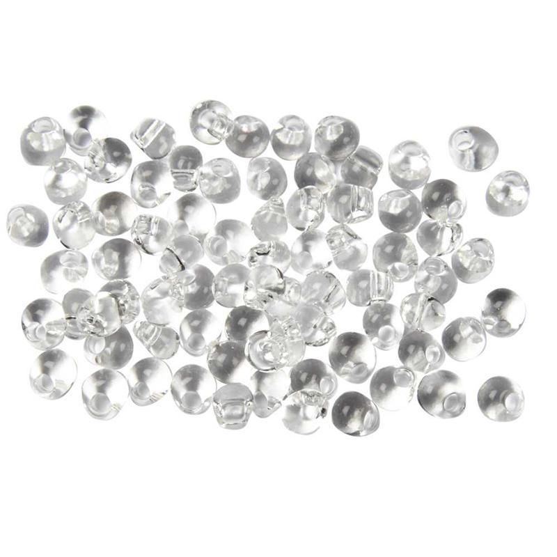 Drop Beads, 4 mm, Clear, 120 g CC69658 Craftsuprint