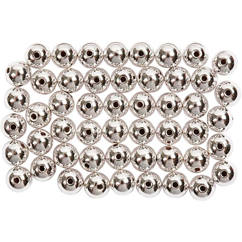Wax Beads, 5 mm, Silver, 100 pc CC698141 Craftsuprint