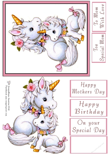 Mothers Day Unicorns 1 Mom - CUP958841_4063 | Craftsuprint
