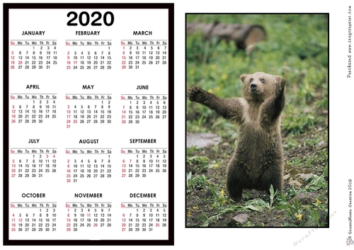Hug Calendar 2020 Calendar - Landscape Bear hug - CUP985559_4063 | Craftsuprint
