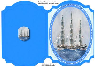 Print, Cut,and Fold the Tall Ships at Sea - CUP587851_1398 | Craftsuprint