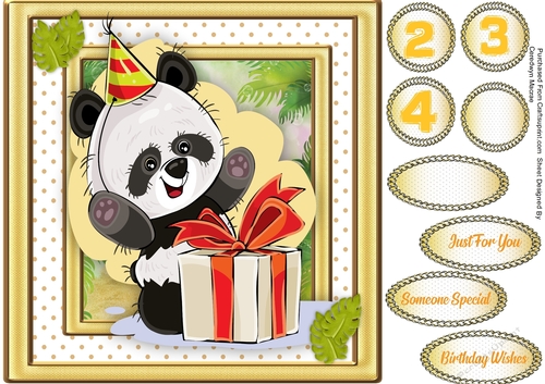 Pandas Birthday Present 1 - CUP888572_1398 | Craftsuprint