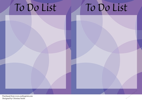 Purple To Do List x2 A5 - CUP1063970_106149 | Craftsuprint