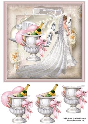 The Bride with Car and Champagne - CUP438277_994 | Craftsuprint