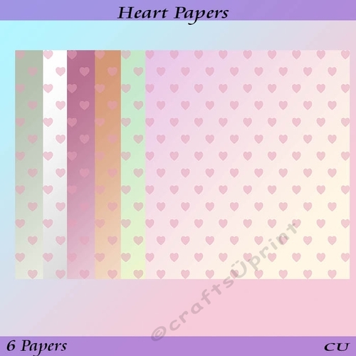 Heart papers - CUP886276_2232 | Craftsuprint