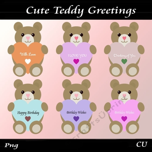 Cute Teddy Greetings CUP992795_2232 Craftsuprint