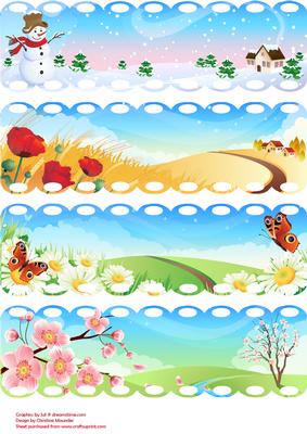 Four Seasons Bookmarks - CUP316906_1620 | Craftsuprint