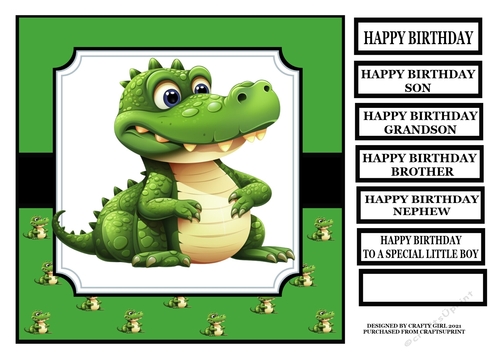 CROC BIRTHDAY - CUP1217535_22431 | Craftsuprint