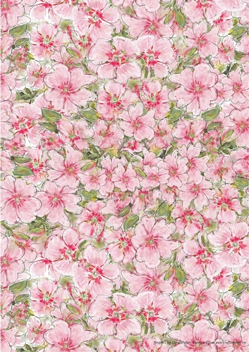 Patterned Backing Paper PINK FLORAL BACKGROUND: A4 Bizzie Lizzie Flower-Patterned Backing Paper ...