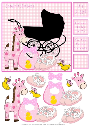 Sweet Baby Girl - Decoupage - CUP868441_3367 | Craftsuprint