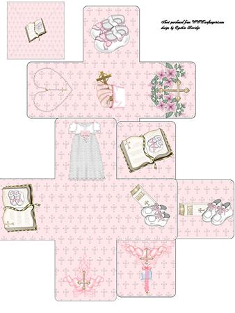 Christening Baby Girl Exploding Box - CUP184547_452 | Craftsuprint