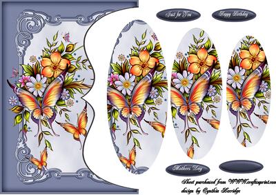Blue Inverted Card Front - CUP195651_452 | Craftsuprint
