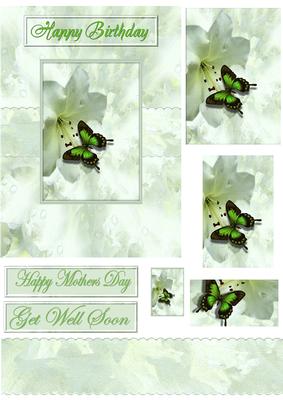 Mint Green Butterfly Card - CUP50100_452 | Craftsuprint