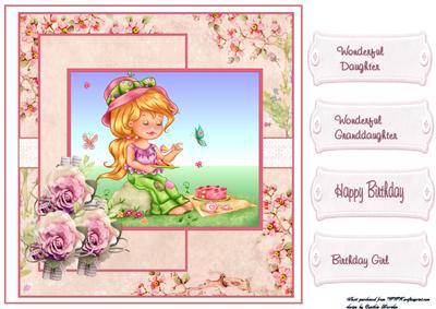 Birthday Girl Quick Card - CUP628633_452 | Craftsuprint