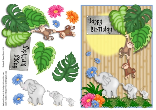 Jungle Birthday Wishes - CUP720098_1459 | Craftsuprint