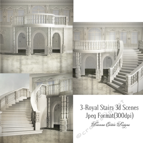 3D Royal Stairs Background Scenes - CUP775598_71554 | Craftsuprint
