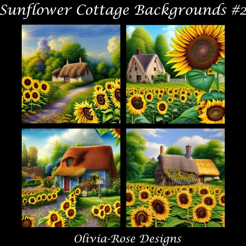 Sunflower Cottage Backgrounds #2 - CUP1195528_104105 | Craftsuprint